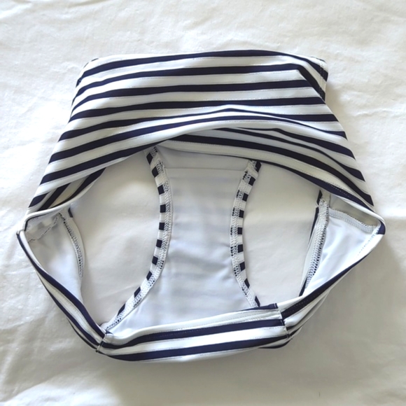 NEW Aerie Bikini Top and Bottom - Navy/White Stripes - Picture 3 of 7